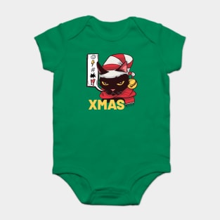 I Hate Christmas Funny Cute Angry Cat Face Pun Baby Bodysuit